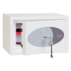 phoenix fortress 1181 key lock with the front door ajar and a key in the lock