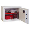 phoenix fortress 1182 electronic lock showing open door with items stored inside including camera keys and passport