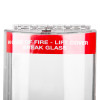 Red sti flush mounted call point cover with clear top and white text to lift cover and break glass