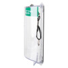 Side view of sti flush mounted call point cover with sounder in green and clear protective casing