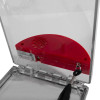 Close up of St13020Fr call point cover flush with red sounder inside transparent case
