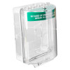 angled clear sti access control cover surface mounted universal stopper standard showing front and side details