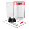 sti call point cover surface mounted universal stopper standard with clear protective case screws and mounting parts visible
