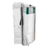 Side view of sti access control cover surface mounted universal stopper alarmed showing transparent protective casing