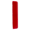 Side view of a large sti key box in red showing its slim profile