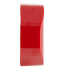 Side view of red fire extinguisher theft stopper showing smooth curved shape