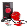 Image showing the St6255 Mini Theft Stopper kit including the red stopper device, screws, cables, keyring and packaging box