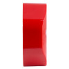 Side view of red sti exit stopper showing its smooth surface and rectangular shape