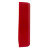Side view of a red sti key box medium showing a smooth rectangular shape