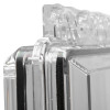 Close-up of seals and edge detail on sti polycarbonate protective deep cover flush mounted panel 76mm key lock