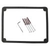 sti polycarbonate protective shallow cover flush mounted panels 57mm key lock shown with screws and allen key on white background