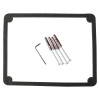 sti polycarbonate protective shallow cover flush mounted panels 57mm thumb lock with mounting screws and allen key on white background