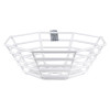 White vandal cage 210m 70mm smoke fire co2 detectors shown from the front with a hexagonal wireframe design