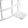 Close-up of a fixing point on a white 95x90mm vandal cage