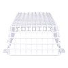 sti vandal cage 450mm showing a white wire protective cage viewed from the end