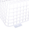 Close up view of the white metal wire frame on the sti vandal cage 550mm showing the grid pattern and mounting plate