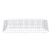 Side view of a white sti vandal cage 550mm showing its grid structure and shape