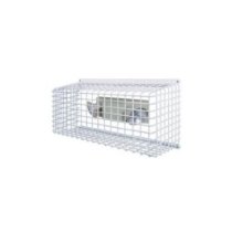 Front view of the sti 9649 vandal cage showing the protective metal grid structure