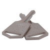 angled up pair of alert point replacement master keys with textured grips on a white background