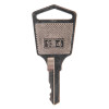 Front view of an alert point replacement master key showing textured grip and number 134 on the head