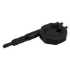 angled black alert point replacement reset key made of plastic shown on a white background