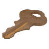Close-up of an exit stopper replacement key shown angled up with visible teeth and number engraving P841