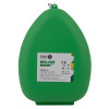 aed responder kit with green plastic case for a res cue mask showing a white label with text