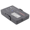 angled view of a grey zoll aed 3 defibrillator battery pack with labels and safety symbols visible on top