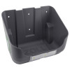 angled zoll aed 3 defibrillator wall mounted bracket in dark plastic with mounting holes and label holder
