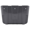 Back view of zoll aed 3 defibrillator wall mounted bracket in dark grey plastic with screw holes visible