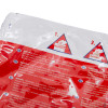 Close up of the back of burnshield dressing 600 400 showing red and white packaging with instructions in multiple languages
