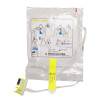 zoll aed plus cpr d padz electrodes showing front of sealed packaging with instructions and connector visible