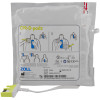 front of zoll aed plus cprd padz defibrillator pads packaging showing usage instructions and product information