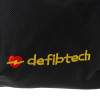 Closeup detail of defibtech lifeline aed auto defibrillator soft carry case fabric with logo embroidery