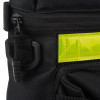 Closeup of reflector detail on defibtech lifeline aed auto defibrillator soft carry case fabric and zipper