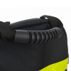 Handle of the defibtech lifeline aed auto defibrillator soft carry case showing textured grip and black fabric