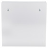 Back view of defibtech lifeline aed automatic defibrillator wall cabinet showing plain white surface and mounting holes