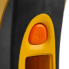 Closeup of eject battery button on Defibtech Lifeline semi automatic defibrillator 5 year battery