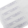 angled view of five phials from the eye wash phials 25 pack set of 5 showing label details and packaging