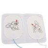 philips heartstart fr2 trainer 2 defibrillator adult training pads shown angled with illustrations of pad placement on a torso