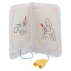 philips heartstart fr2 trainer 2 defibrillator adult training pads showing front view with illustrated placement instructions