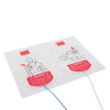angled view of philips heartstart frx replacement defibrillator training pads with illustrations for placement guidance