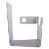 Side view of a cardiac science powerheart aed g3 wall storage sleeve showing its metal frame and mounting bracket