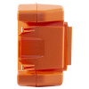 Side view of the cardiac science powerheart g5 4 year battery showing its orange casing and mechanical details