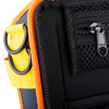 Closeup detail of the stitching, zipper, and ring attachments on the cardiac science powerheart g5 premium carry case