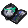 Cardiac Science Powerheart G5 Premium carry case open to show medical kit with mask and accessories inside