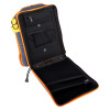 Open cardiac science powerheart g5 premium carry case showing internal mesh pockets and compartments