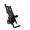 zoll aed bracket shown without aed device attached, angled black metal bracket with hooks and support plate