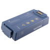 philips heartstart blue rectangular device with connection pins and warning symbols on the surface