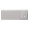 Back view of an ipad sp1 defibrillator battery pack showing a plain rectangular shape with a connector clip on one side
